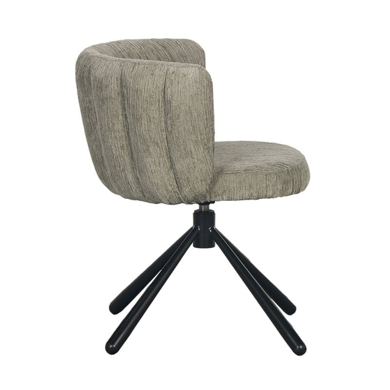 Chaise tournante Shell vert crocodile