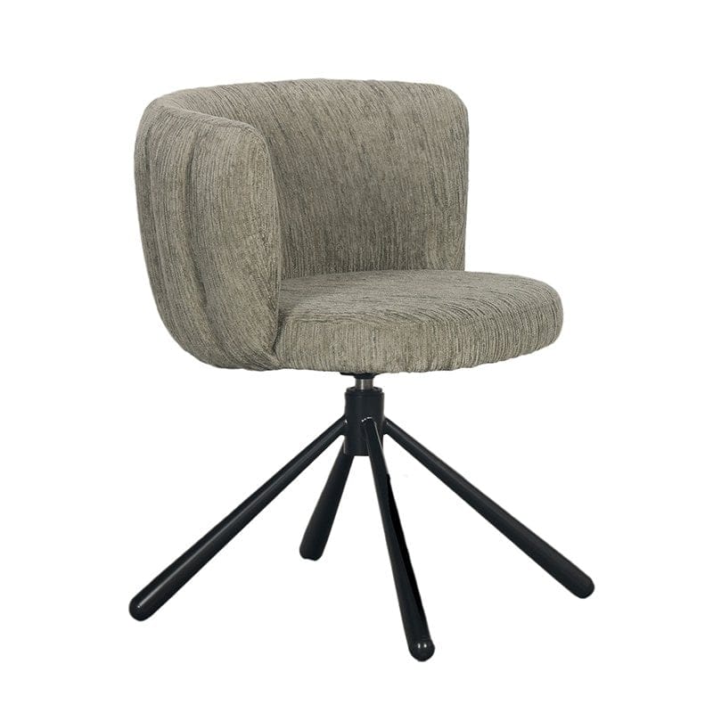 Chaise tournante Shell vert crocodile