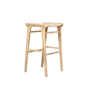 Collection HSM-Barstoel Flow-45x43x66-Naturel-Teck - Collection HSM-Barstoel Flow-45x43x66-Naturel-Teck -