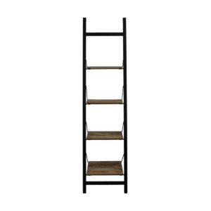 Collection HSM-Échelle décorative -55x40x220-Noir/Naturel-Mango/Métal -