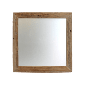 Collection HSM-Miroir carré Rustique-80x3x80-Naturel-Teck -