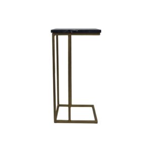 Collection HSM-Table d'appoint Read-32x32x65-Noir/Or-Marbre/Métal - Collection HSM-Table d'appoint Read-32x32x65-Noir/Or-Marbre/Métal -