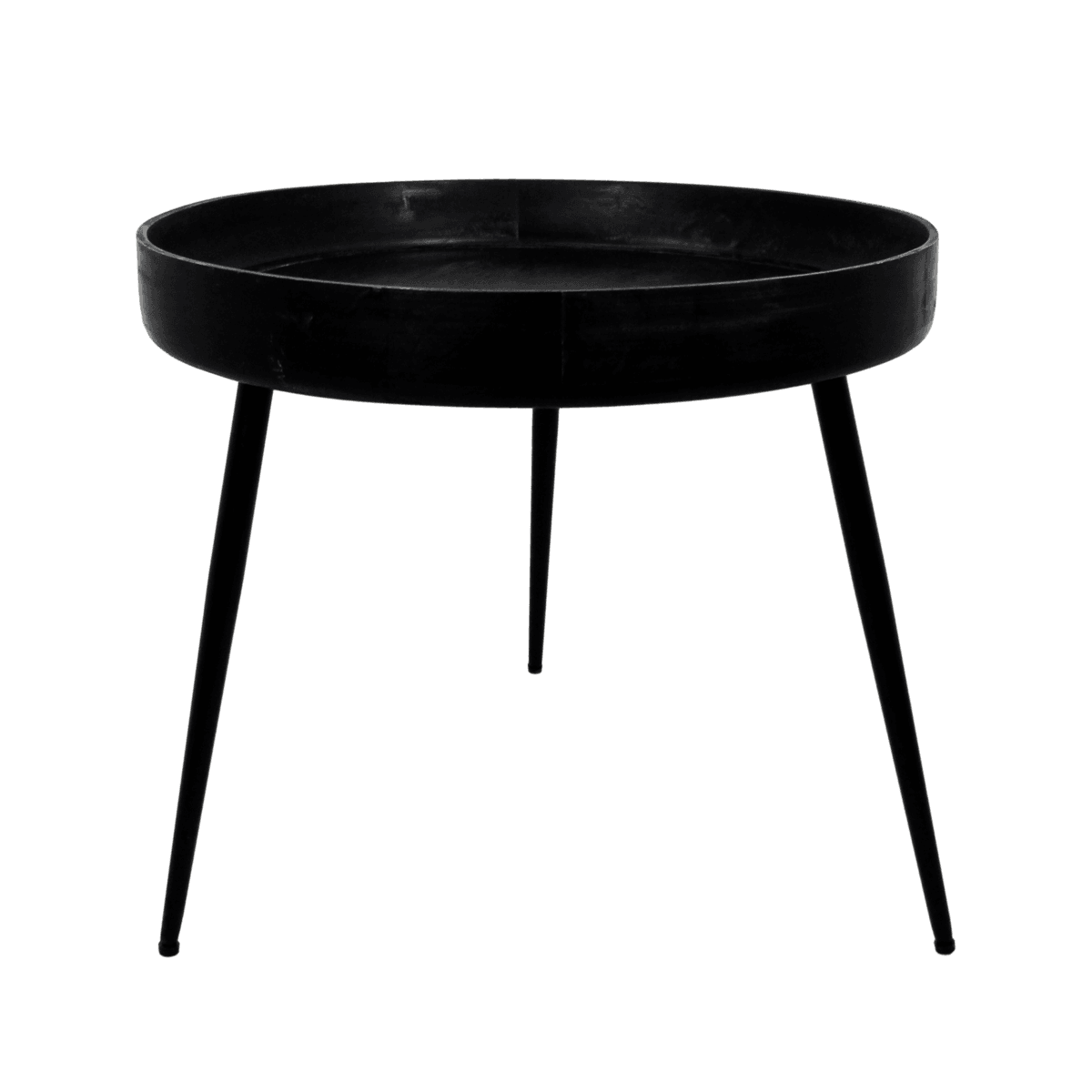 Collection HSM-Table d'appoint ronde Ventura-ø60x52-Noir-Mango/Métal