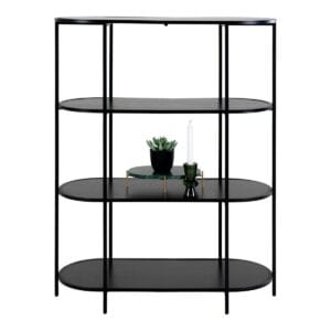 Etagère Vita - Ovale 85x36x111 cm - Noir -