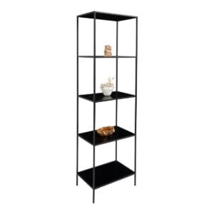 Etagère Vita - noir, acier, 51x36x170cm - Etagère Vita - noir, acier, 51x36x170cm -