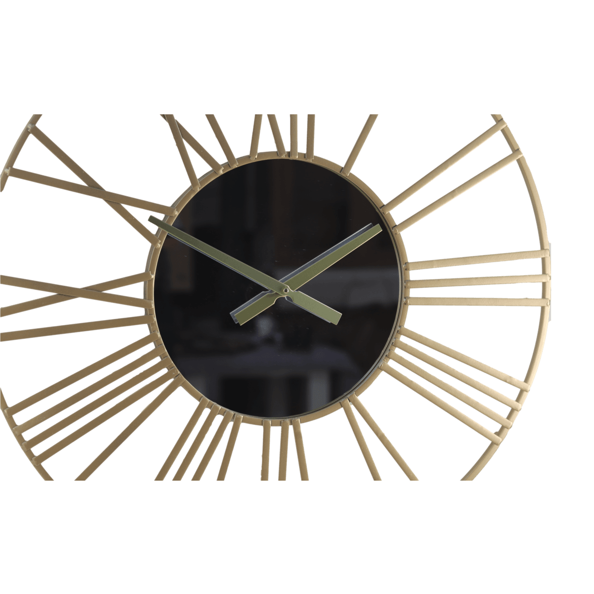 Horloge murale romaine - ø80x5x80 - Or - Fer