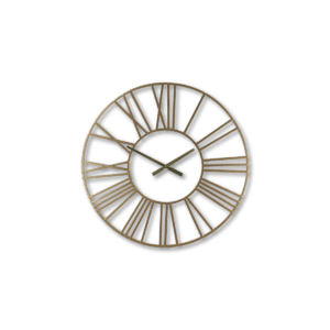 Horloge murale romaine - ø80x5x80 - Or - Fer - Horloge murale romaine - ø80x5x80 - Or - Fer -