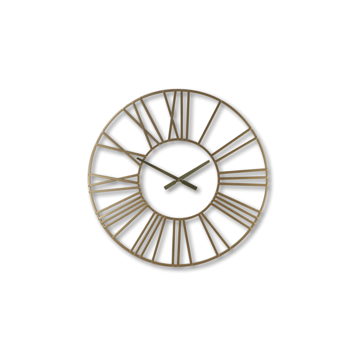 Horloge murale romaine - ø80x5x80 - Or - Fer