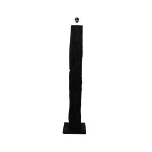Lampadaire Nature Square - 30x30x145 - Noir - Teck -