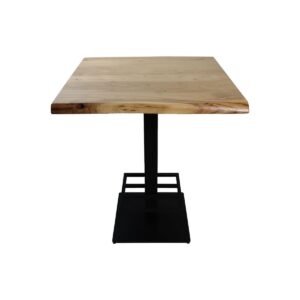 Square barTable - 80x80x92 - Naturel/Noir - Acacia/métal - Square barTable - 80x80x92 - Naturel/Noir - Acacia/métal -