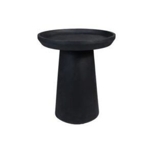 Table basse Drum – 45x45x50 – Noir mat – Mangowood