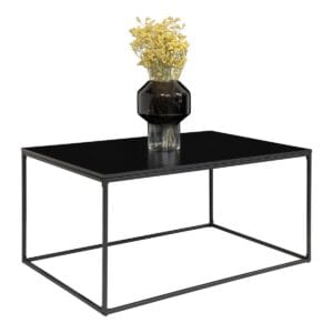 Table basse Vita - noir, acier, 60x90x45cm -