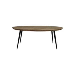 Table basse ovale Bern - 100x60x38 - Naturel/noir - Bois de manguier/métal - Table basse ovale Bern - 100x60x38 - Naturel/noir - Bois de manguier/métal -
