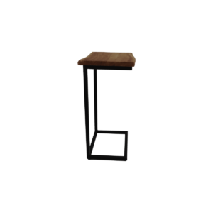 Table d'appoint Read Live Edge - 38x30x65 - Naturel/noir - Bois d'acacia/fer -