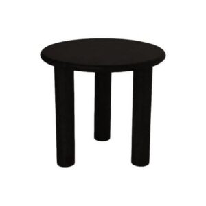 Table d'appoint ronde pilaar - 50x50x45 - Noir - Mangowood -