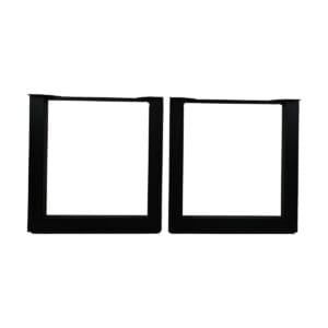 Table de salle à manger pieds en U - 70x8x72 - Noir - Métal - Lot de 2 - Table de salle à manger pieds en U - 70x8x72 - Noir - Métal - Lot de 2 -