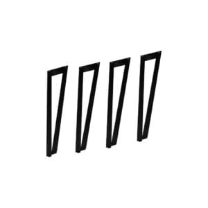Tableleg V-Model - 20x10,5x72 - Revêtement époxy noir - métal - Lot de 4 - Tableleg V-Model - 20x10,5x72 - Revêtement époxy noir - métal - Lot de 4 -