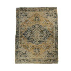 Tapis Vintage classic - 160x230 - Jaune/Gris/Bleu/Vieux rose - Polyester -